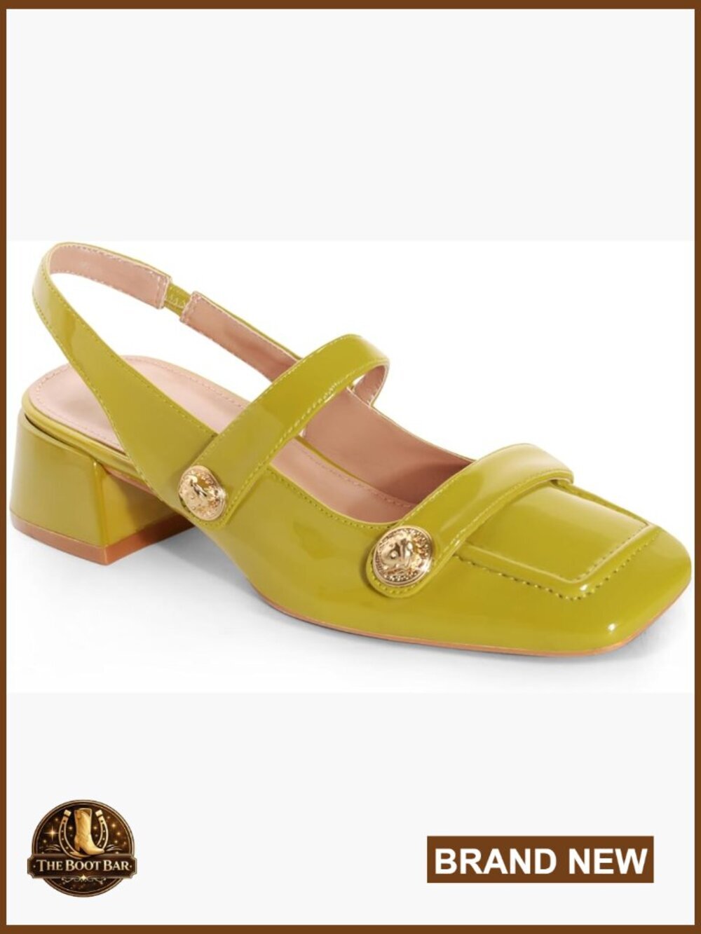 Low Block Heel Slingback Mary Jane Pumps Square Toe Women's Shoes Office